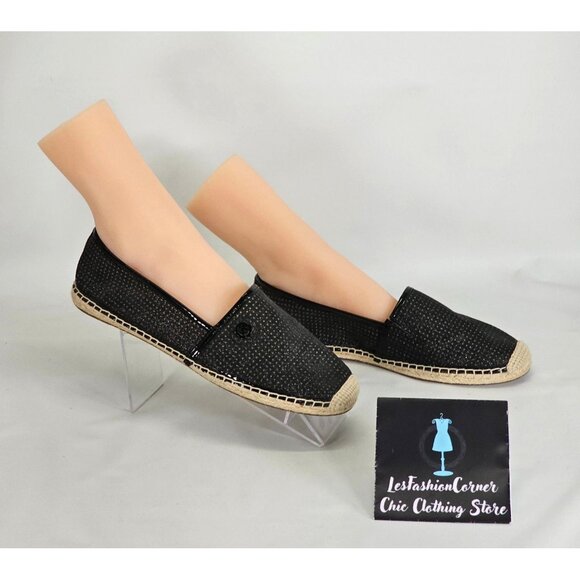 NWT Michael Kors Women's Black Canvas Kendrick Slip-On  Espadrilles Size 9.5 255 - Picture 4 of 16